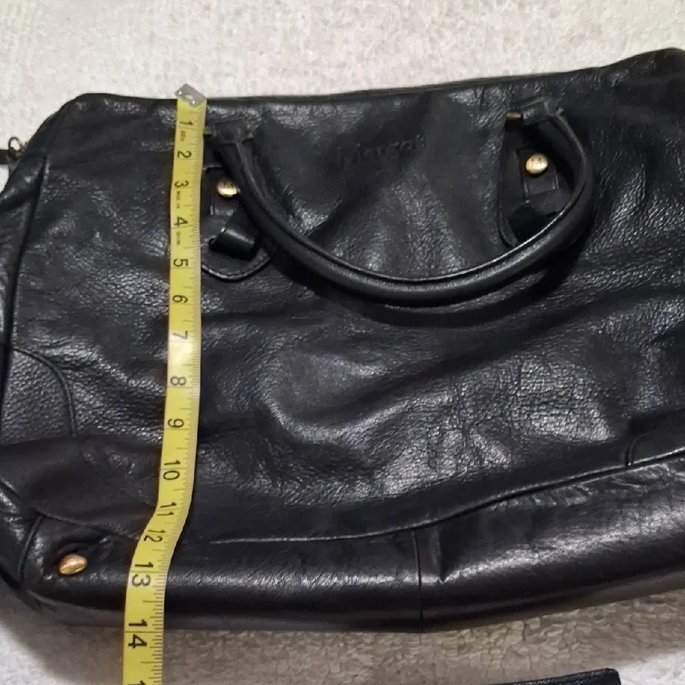 Margot Black Leather Travel Bag